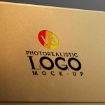 LOGO标志样机模版效果图名片纸张塑料场景金属凹凸质感