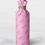 果酒红酒酒瓶香槟品牌包装纸设计效果图展示VI贴图样机PSD模板