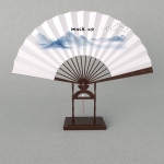 中国风纸扇折扇广告圆扇效果图vi样机展示PSD贴图设计素材模板