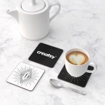 咖啡垫方形杯垫品牌延展VI展示效果图场景模板PS智能贴图样机素材
