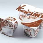 乳品酸奶果冻牛奶方形盒子包装样机