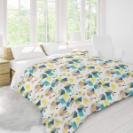 床上用品布艺展示床单被褥枕头PS印花图案效果图被子贴图样机PSD