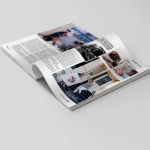 A4杂志画册效果图展示贴图样机PSD模板