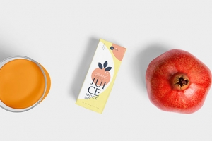 文化品牌VI贴图样机石榴橙汁零食礼品纸巾包装盒布袋效果图PS设计素材