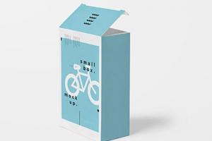 文化品牌包装盒自行车VI贴图样机效果图PS素材