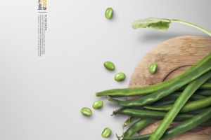 餐饮美食蔬菜俯视海报摆拍场景平面广告背景PSD模板