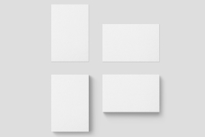 日用单品-白色卡片 智能贴图样机PSD素材