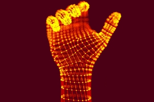 创意粒子手势科技未来人工智能手模型矢量EPS模版