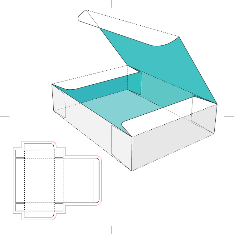 包装盒盒型刀版刀模eps矢量图