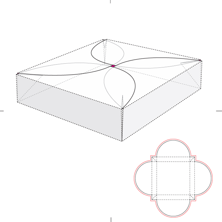包装盒盒型刀版刀模eps矢量图