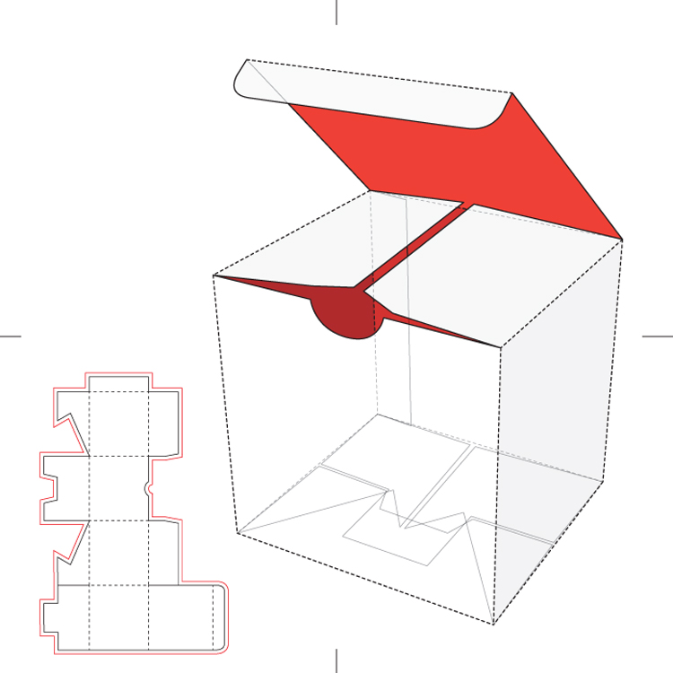 包装盒盒型刀版刀模eps矢量图