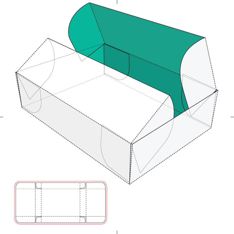 包装盒盒型刀版刀模eps矢量图