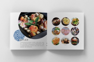 正方形画册杂志食物美食书籍PSD样机
