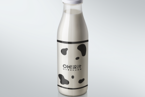 牛奶瓶玻璃瓶文创包装汽水瓶样机模版