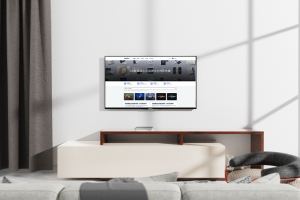 简洁极简品牌办公文创电视TV室内样机PSD素材模板
