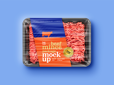 生鲜肉类蔬菜包装盒样机