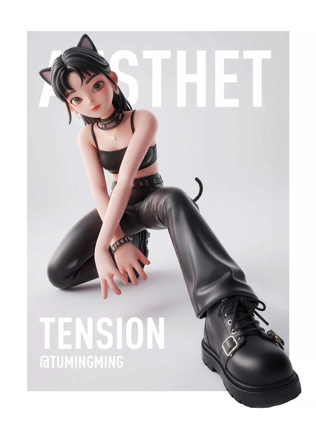 AI绘画姿势参考 · 广角镜头人物动态