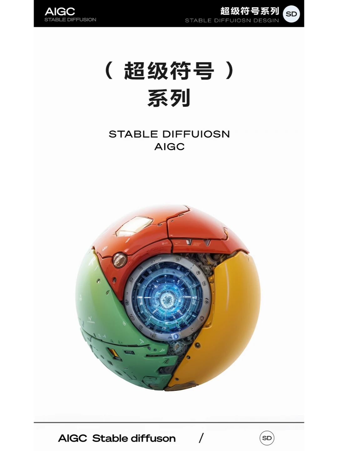 AIGC · ai绘画 · AI · SD · 超级符号 · C4D|图标设计灵感合集