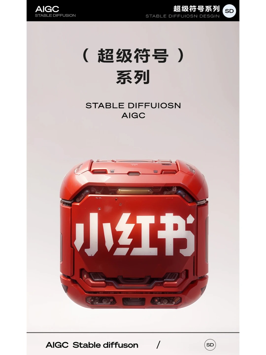 AIGC · ai绘画 · AI · SD · 超级符号 · C4D|图标设计灵感合集
