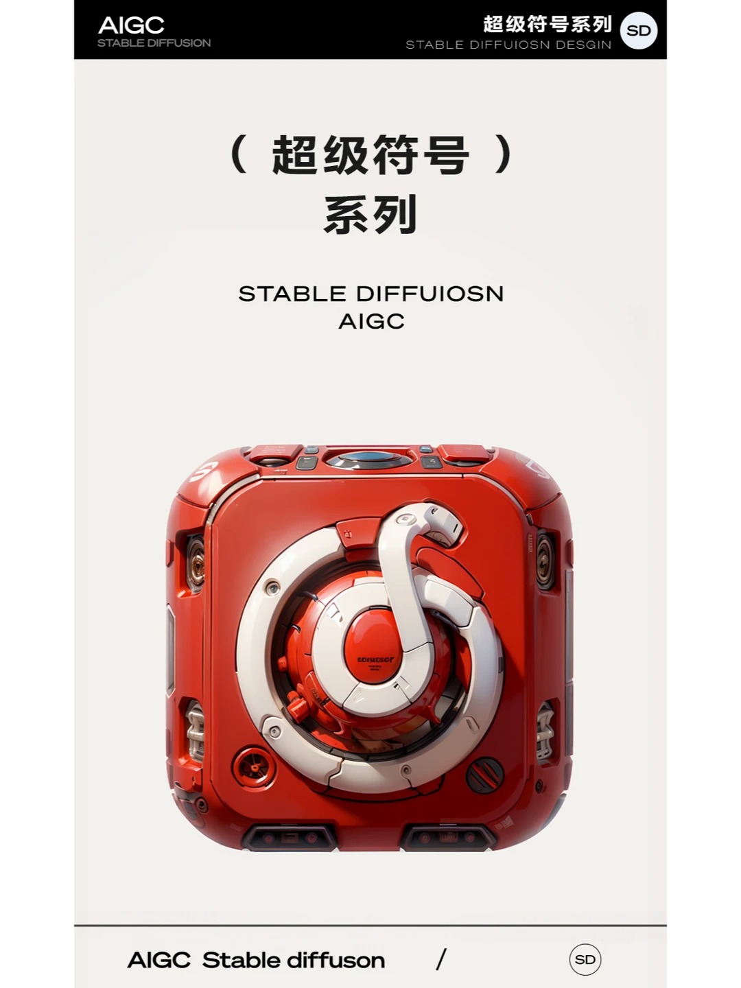 AIGC · ai绘画 · AI · SD · 超级符号 · C4D|图标设计灵感合集
