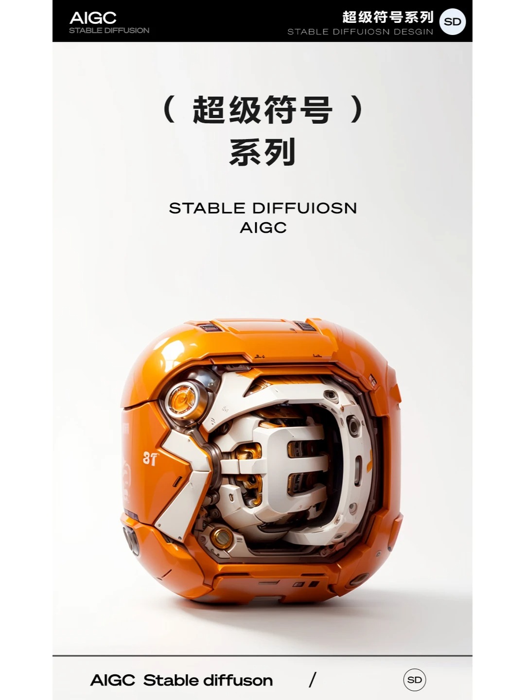 AIGC · ai绘画 · AI · SD · 超级符号 · C4D|图标设计灵感合集