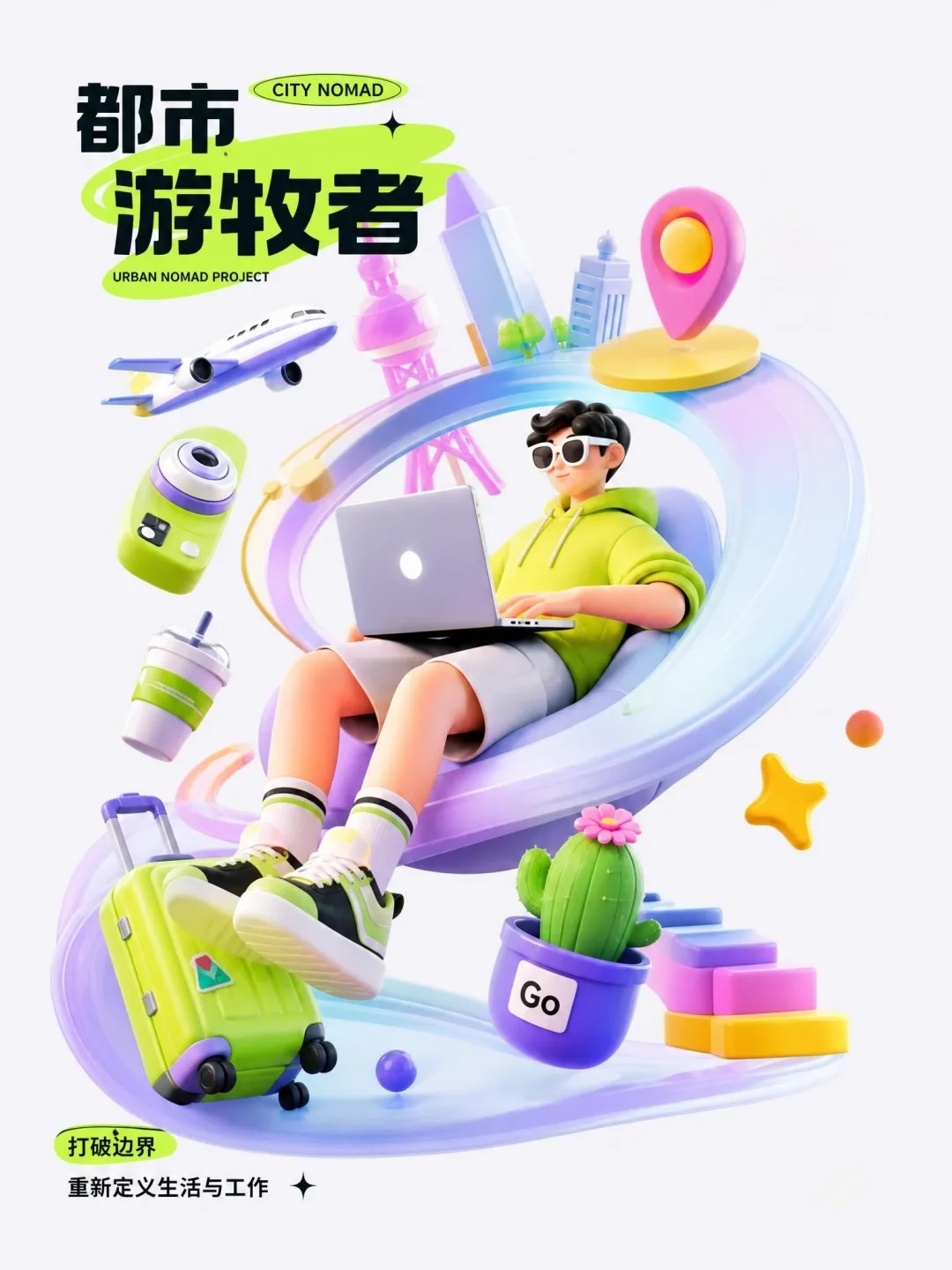 C4D · 视觉设计 · 小红书创作灵感设计大赛 · 运营插画 · 创意s海报 · 海报设计|主视觉 / KV 设计灵感合集