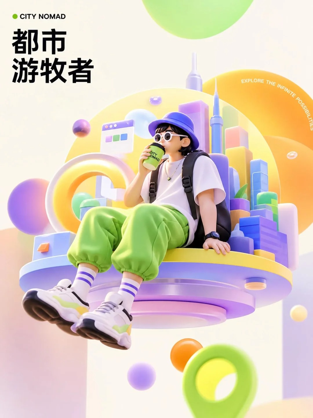 C4D · 视觉设计 · 小红书创作灵感设计大赛 · 运营插画 · 创意s海报 · 海报设计|主视觉 / KV 设计灵感合集