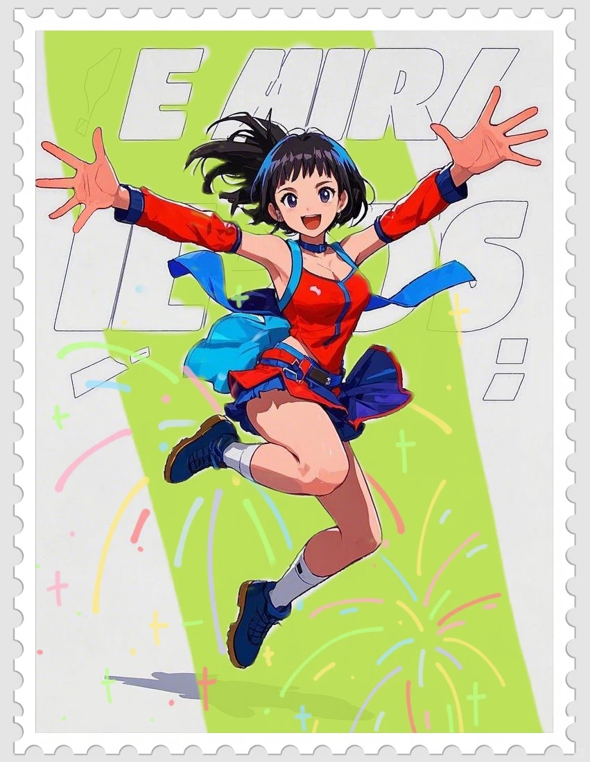 二次元角色动态 · 跳跃姿势插画参考